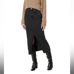 Mango midi denim skirt